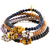 Dana Levy Skull Charm Glass Bead Bracelet - Group