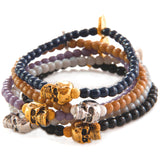 Dana Levy Skull Charm Glass Bead Bracelet - Group