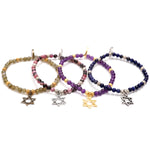 Dana Levy Star of David Charm Gemstone Bracelet - Group
