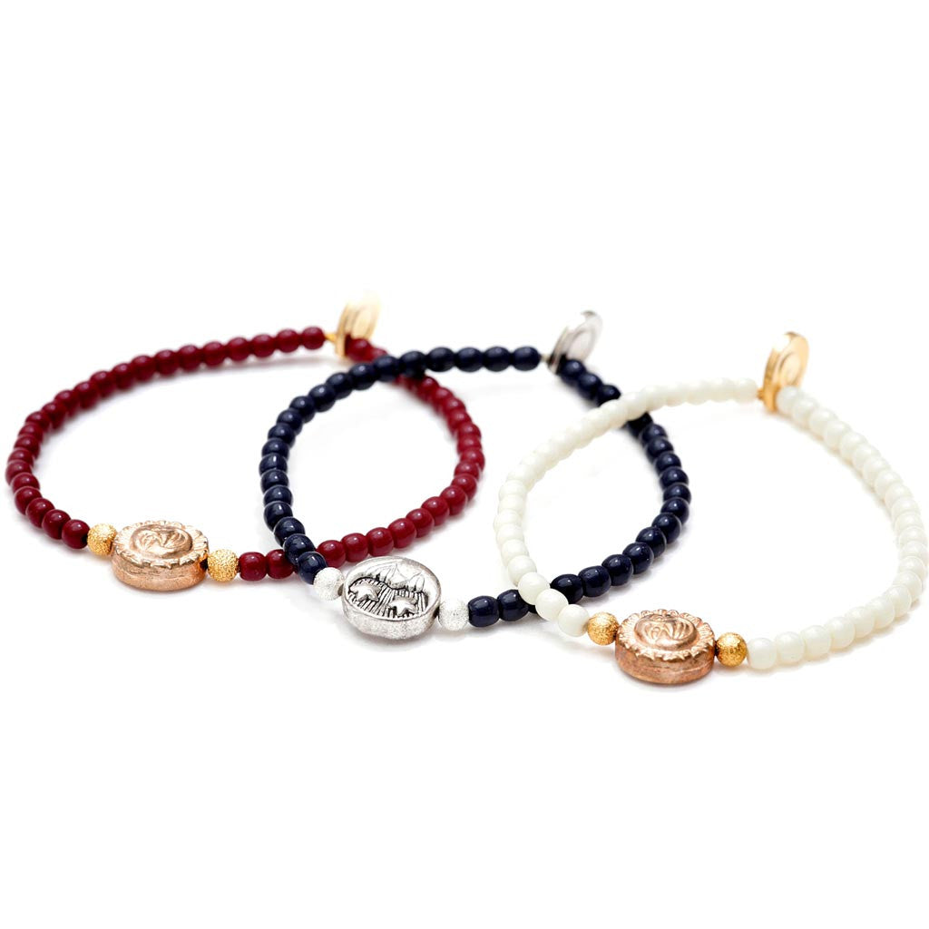Dana Levy Sun Moon Charm Glass Bead Bracelet - Group