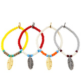 Dana Levy Tribal Feather Glass bead Bracelet - Group