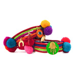 Dana Levy Neon Hamsa Hand Lucky Charm Pompom Bracelet - Neon Orange and Neon Green