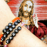 Dana Levy Men's Happy Holidays Glass Bead Bracelet - Jesus Backdrop Old City