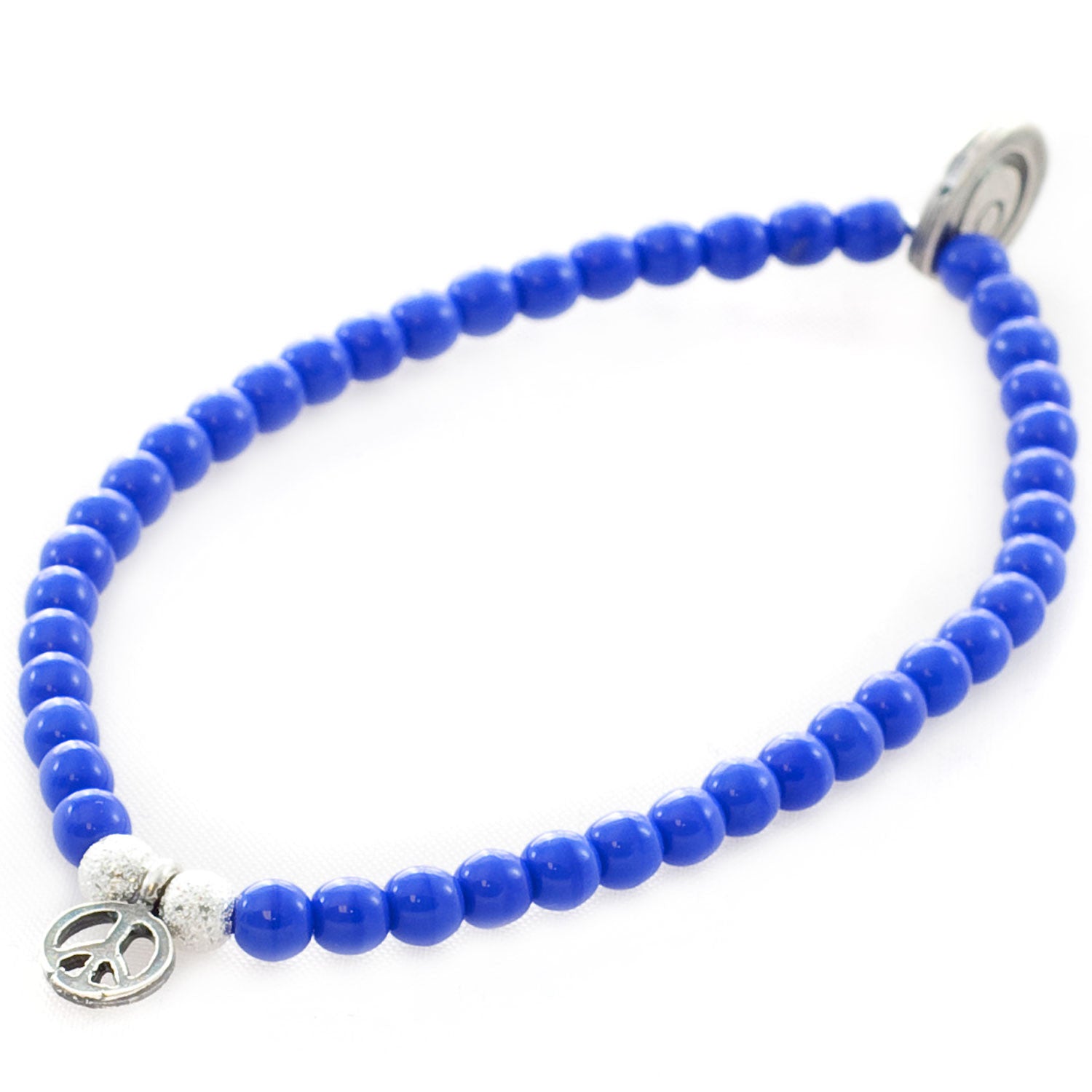 Dana Levy Mini Peace Symbol Glass Bead Bracelet