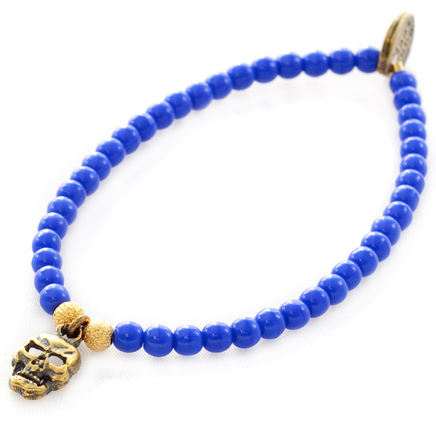 Dana Levy Mini Skull Charm Glass Bead Bracelet