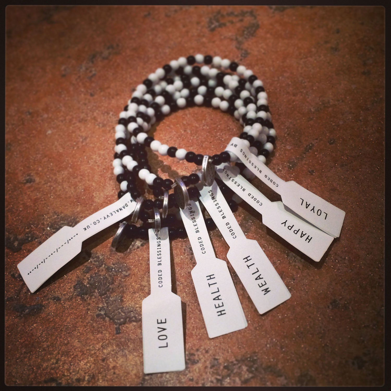 Dana Levy Morse Code Blessings Bracelets Mono with Tags