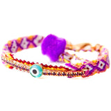 Dana Levy Multicolour Diamante Band Lucky Charm Friendship Bracelet - Amethyst