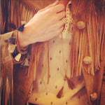Dana Levy Beaded Tassel Duo Necklace - Brown Mix with Matching Tassel Bracelets