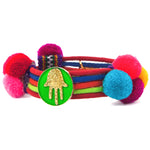 Dana Levy Neon Hamsa Hand Lucky Charm Pompom Bracelet - Neon Green
