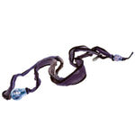 Dana Levy Ceramic Skull Duo Silk Wrap Bracelet - Lilac Multicolour and Grey Black Mix Unravelled