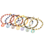Dana Levy Enamel Hamsa Hand Token Stardust & Gemstone Mix Bracelet - Group Pastel