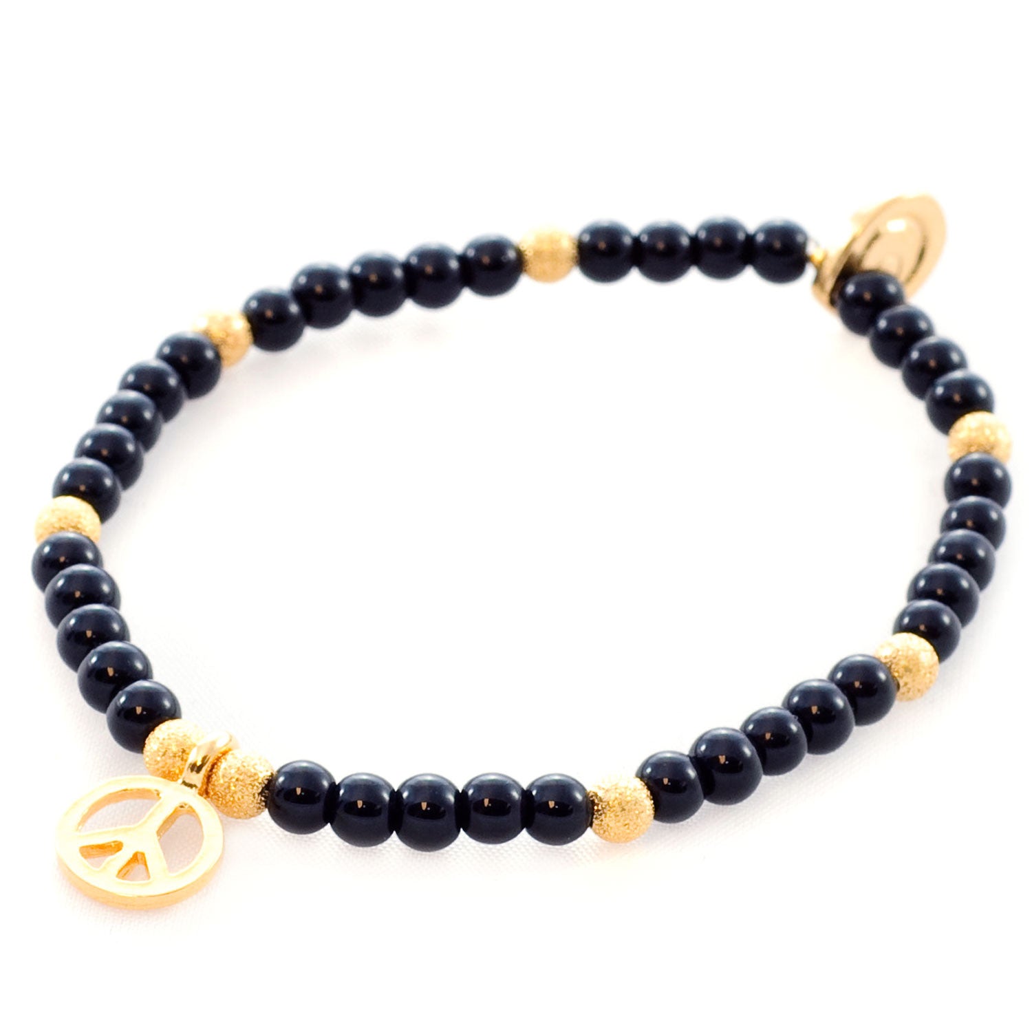 Dana Levy Peace Symbol Charm Gemstone Bracelet