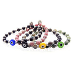 Dana Levy Multicolour Evil Eye Charm Stardust Gemstone Bracelet - Silver Stardust Bracelet Mix