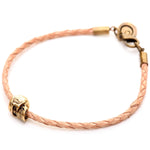 Dana Levy Skull Charm Leather Braid Bracelet