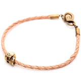 Dana Levy Skull Charm Leather Braid Bracelet