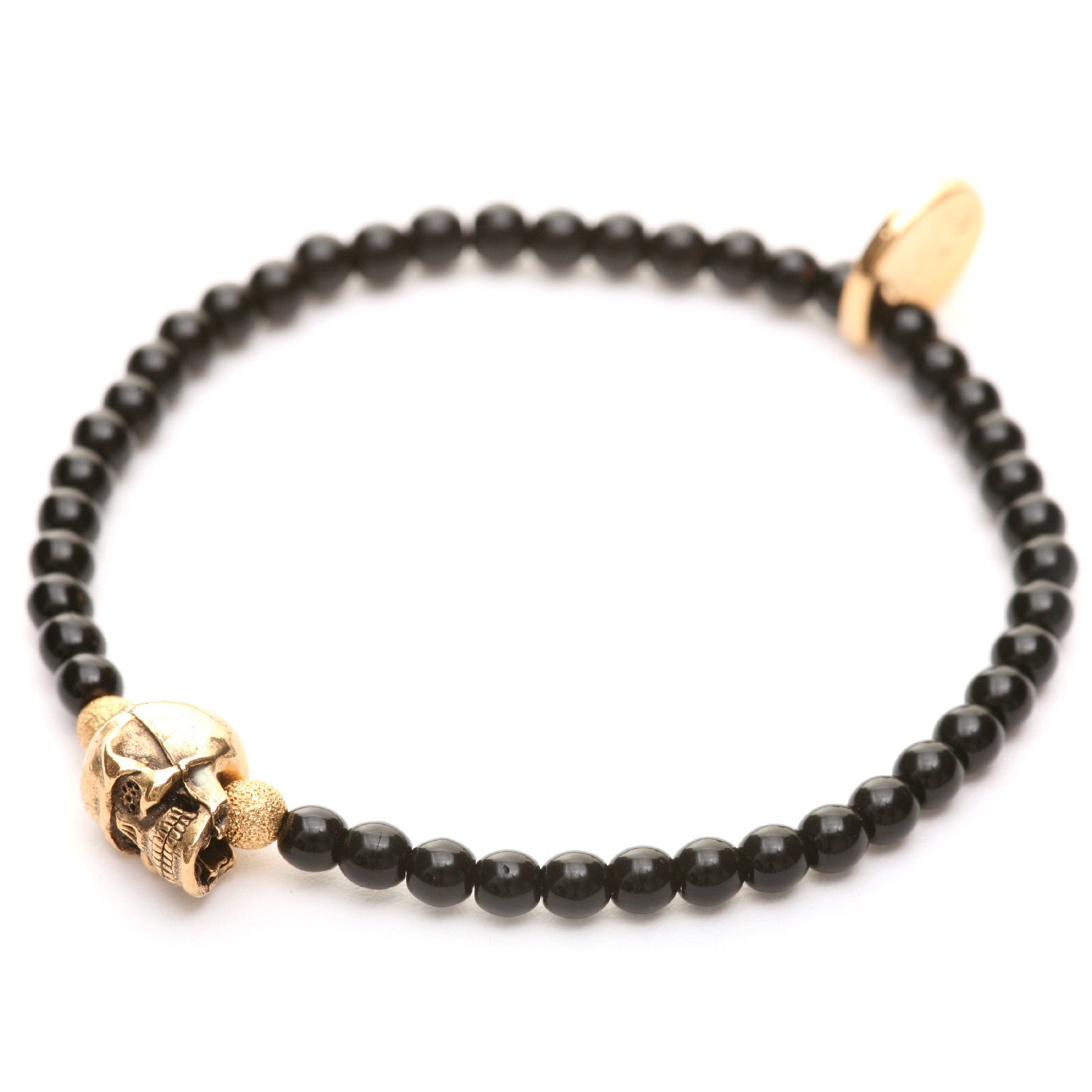 Dana Levy Skull Charm Glass Bead Bracelet