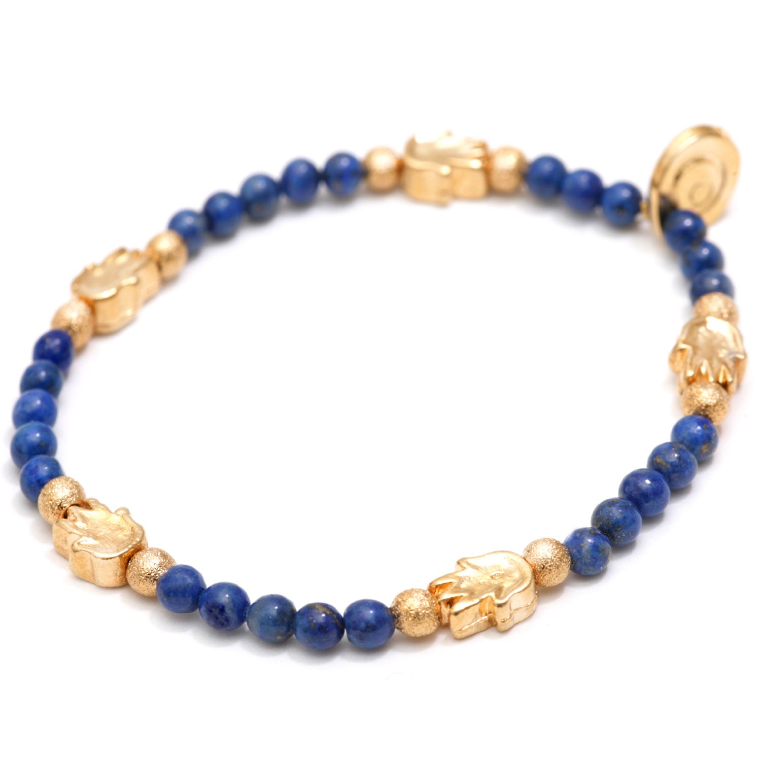 Dana Levy Solid Mini Hamsa Hand Charm Gemstone Bracelet