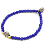 Dana Levy Solid Mini Hamsa Hand & Evil Eye Glass Bead Bracelet - Royal Blue