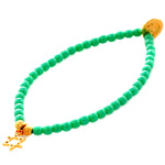 Dana Levy Men's Mini Star of David Charm Glass Bead Bracelet - Aqua