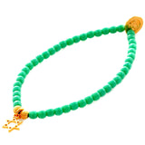 Dana Levy Mini Star of David Charm Glass Bead Bracelet - Gold Aqua