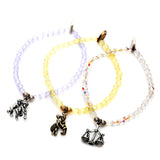 Dana Levy Zodiac Charm Faceted Glass Bead Bracelets - Air Signs