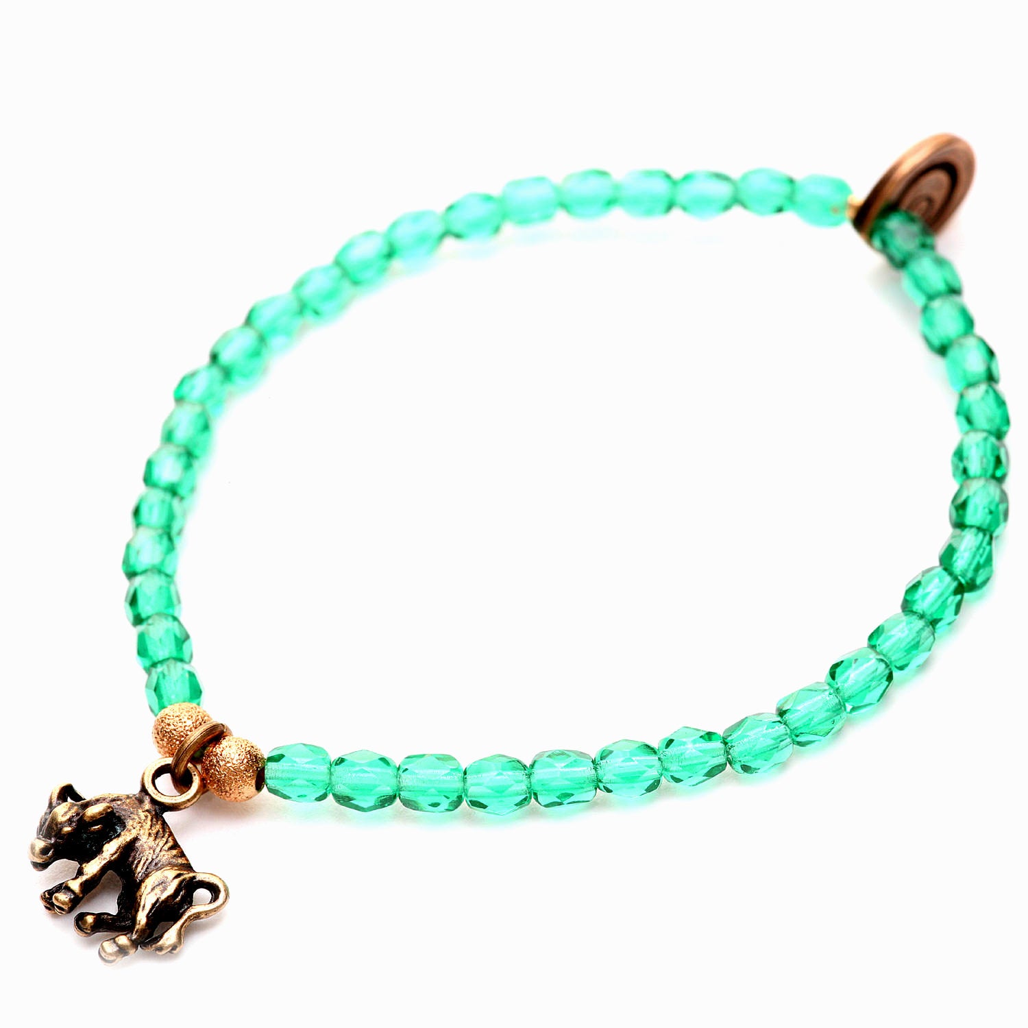 Dana Levy Zodiac Charm Faceted Glass Bead Bracelet - Taurus