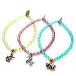 Dana Levy Zodiac Charm Faceted Glass Bead Bracelets - Earth Signs
