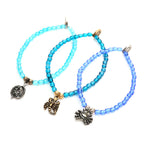 Dana Levy Zodiac Charm Faceted Glass Bead Bracelets - Water Signs